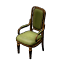 Зеленый антикварный стул из дерева