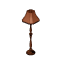 Lámpara de pie antigua marrón