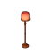 Красная антикварная напольная лампа