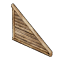 Dreieckige Holzwand